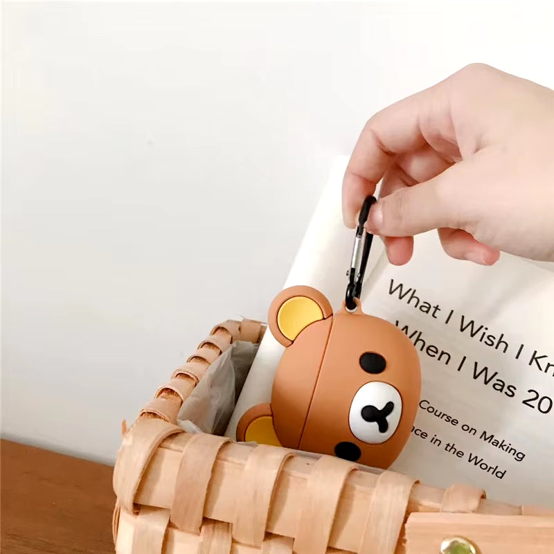 Cute Cartoon Bear/Rabbit Silicone Protector Case for Apple Airpods