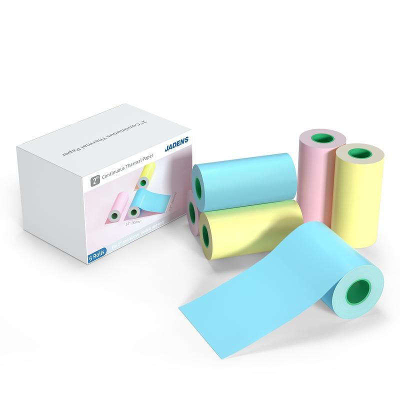 JADENS Mini Sticker Printer-2 Inch Bluetooth Thermal Pocket Printer,Inkless Portable Printer for Study Notes,Photos, Memos,Lists,Gifts,Journals Printing Machine Sticky Label