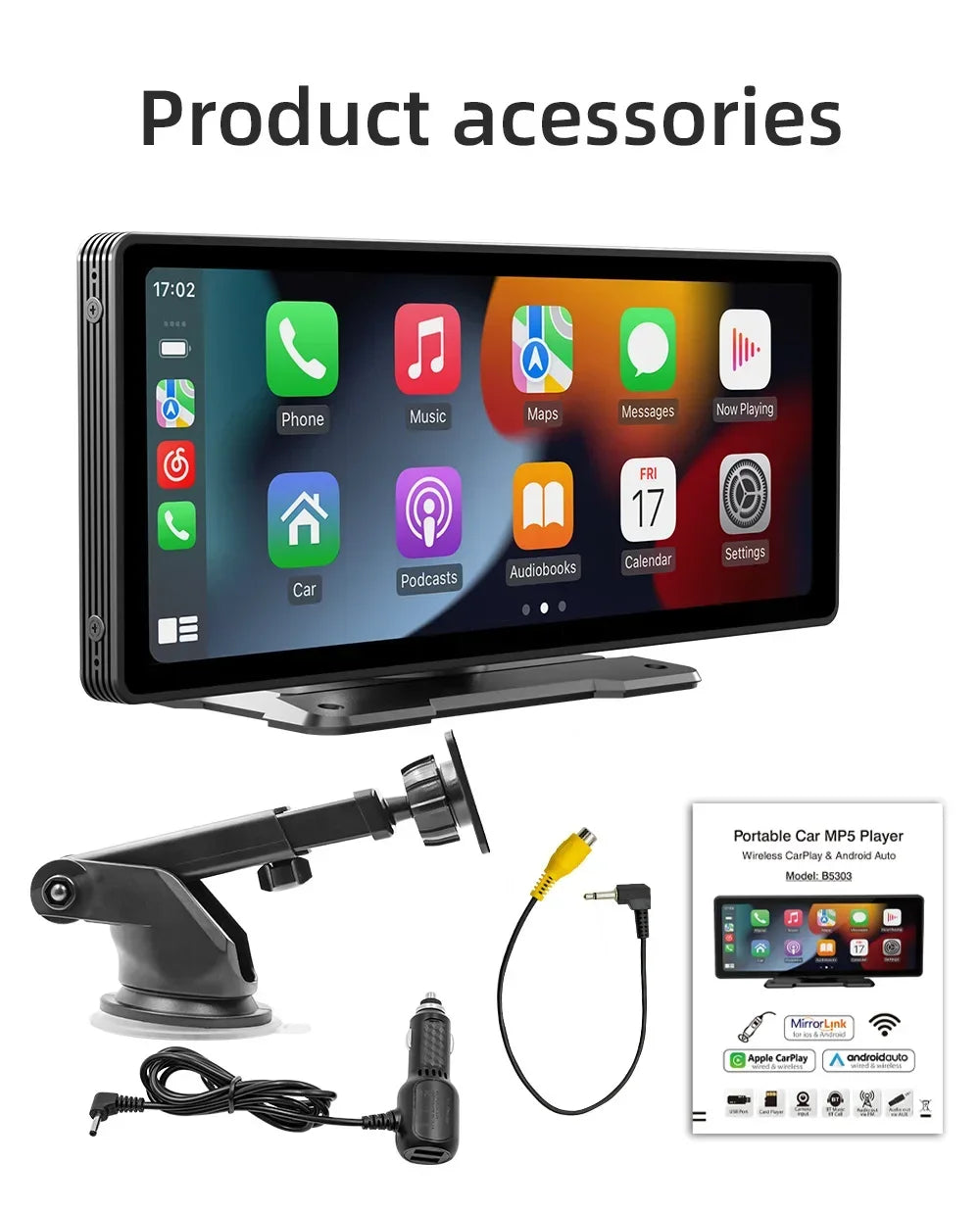 10.26 Inch Car Monitor Wireless Carplay /Android-Auto 
