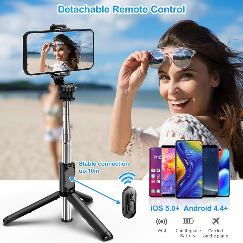 Extendable Selfie Stick Tripod with Wireless Remote
