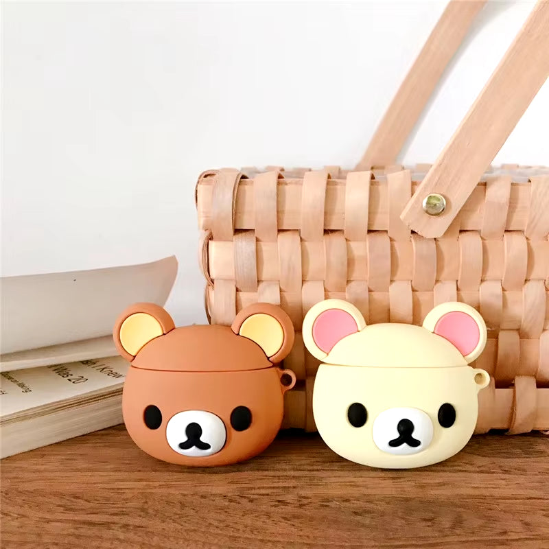 Cute Cartoon Bear/Rabbit Silicone Protector Case for Apple Airpods