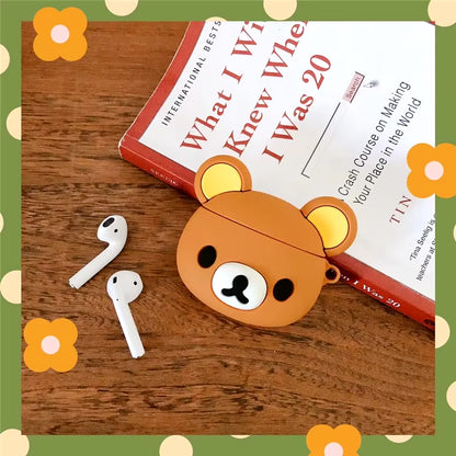 Cute Cartoon Bear/Rabbit Silicone Protector Case for Apple Airpods