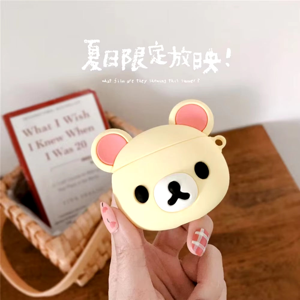 Cute Cartoon Bear/Rabbit Silicone Protector Case for Apple Airpods