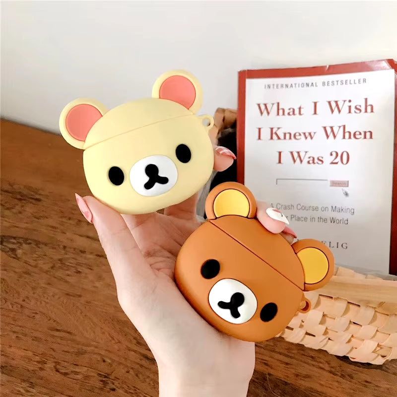 Cute Cartoon Bear/Rabbit Silicone Protector Case for Apple Airpods