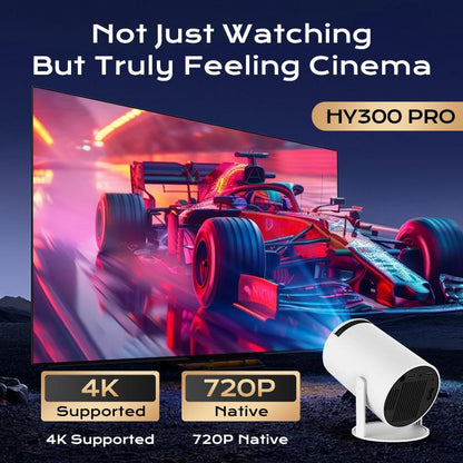 Outdoorfun Mini 4K Decoding Projector with 5G Wifi 6 & BT 5.0 720P Full HD 