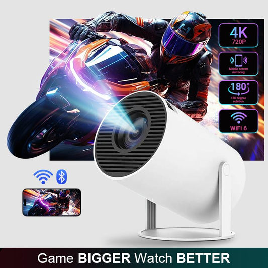 Outdoorfun Mini 4K Decoding Projector with 5G Wifi 6 & BT 5.0 720P Full HD 